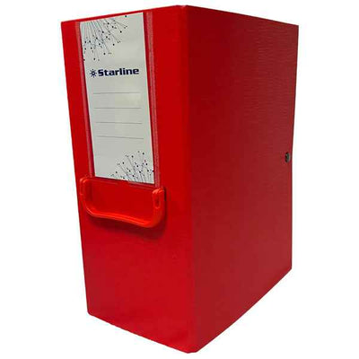 Scatola archivio con maniglia - dorso 16 cm - 25 x 35 cm - rosso - Starline
