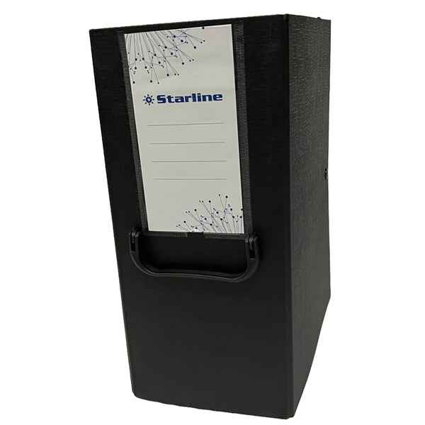 Scatola archivio con maniglia - dorso 16 cm - 25 x 35 cm - nero - Starline