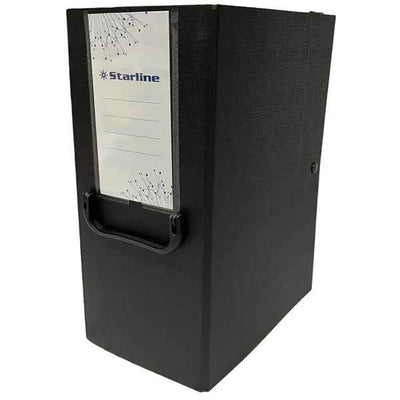 Scatola archivio con maniglia - dorso 16 cm - 25 x 35 cm - nero - Starline