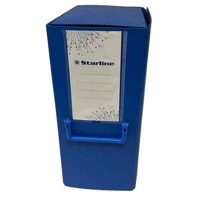 Scatola archivio con maniglia - dorso 20 cm - 25 x 35 cm - blu - Starline