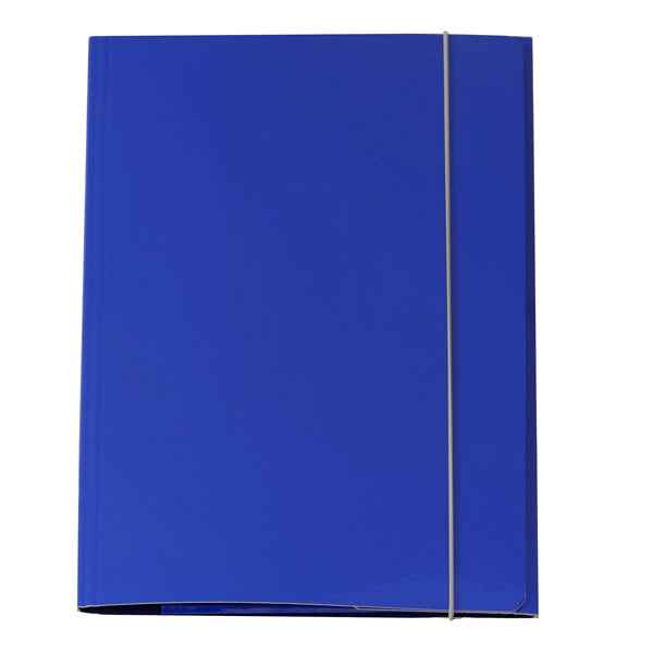 Cartella 3 lembi con elastico Queen - A4 - dorso variabile - cartone plastificato - blu - Starline