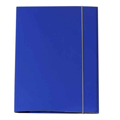 Cartella 3 lembi con elastico Queen - A4 - dorso variabile - cartone plastificato - blu - Starline