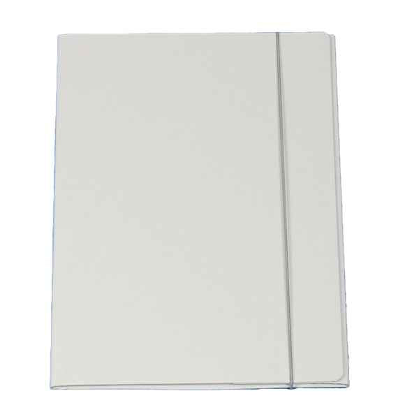 Cartella 3 lembi con elastico Queen - A4 - dorso variabile - cartone plastificato - bianco - Starline