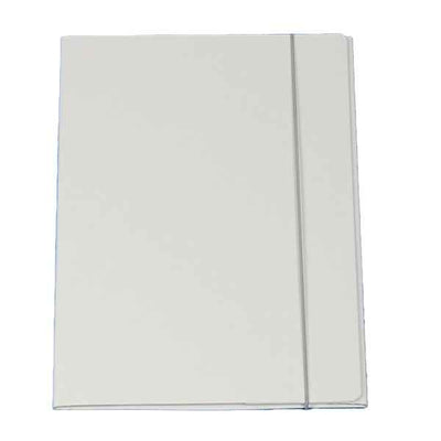Cartella 3 lembi con elastico Queen - A4 - dorso variabile - cartone plastificato - bianco - Starline