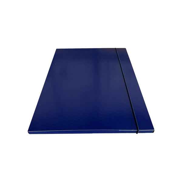 Cartella 3 lembi con elastico - 25 x 34 cm - dorso 1cm - blu - Starline