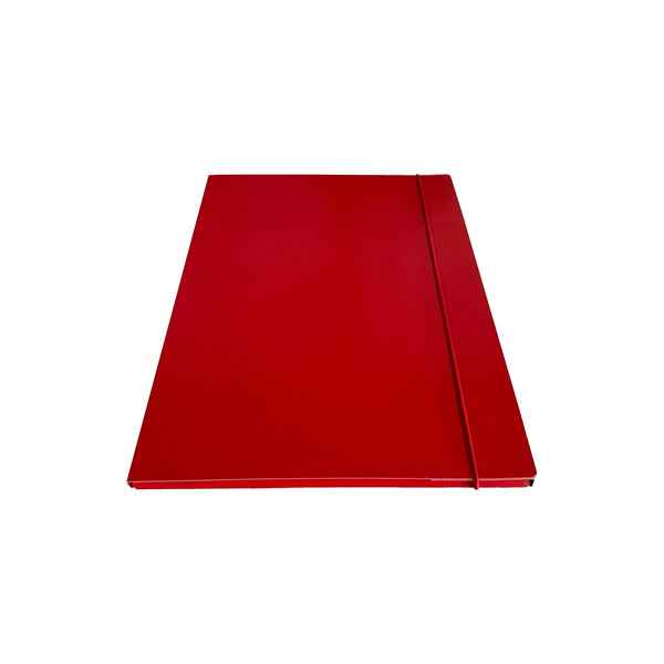 Cartella 3 lembi con elastico - 25 x 34 cm - dorso 1cm - rosso - Starline