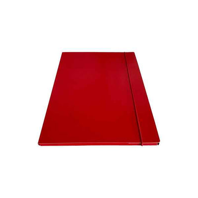 Cartella 3 lembi con elastico - 25 x 34 cm - dorso 1cm - rosso - Starline