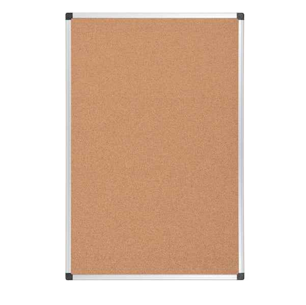 Lavagna - 90 x120 cm - superficie in sughero - cornice in alluminio - Starline