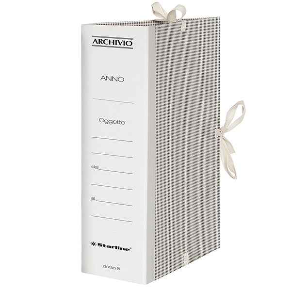 Faldone - lacci incollati - tela - 35 x 25 cm - dorso 8 cm - Starline