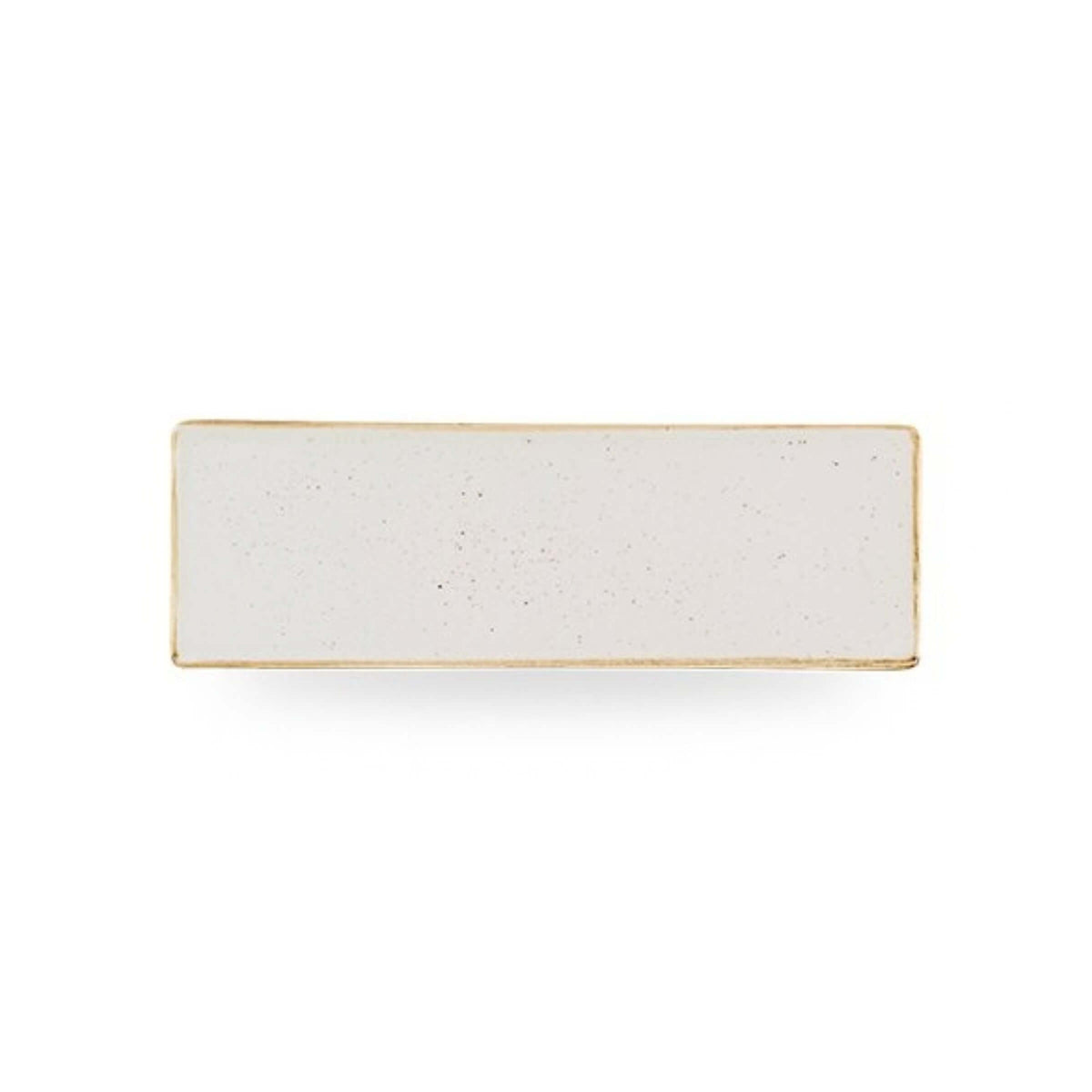 Churchill Stonecast Bianco Puntinato Vassoio Rettangolare 32,3x10,5 cm 6 Pezzi