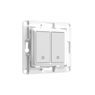 Shelly Wall Switch 2 - Pulsanti filari da parete 2 tasti bianco con supp relay