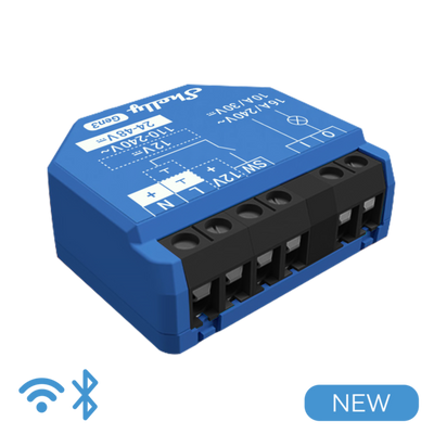 Shelly 1 Gen3 - Smart Relay contatto pulito 16A AC/DC WiFi/BT/Matter