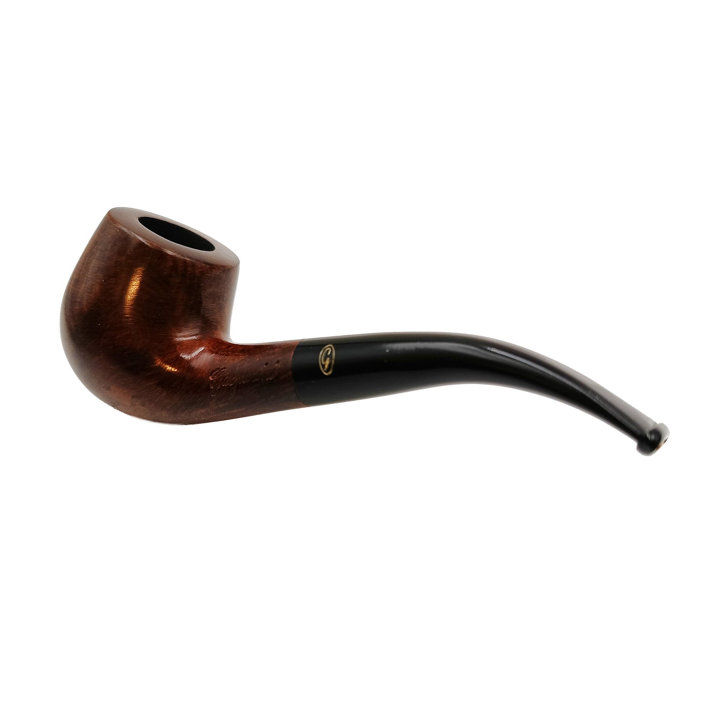 Pipa Gasparini Liscia Bent Billiard con Bocchino Lavabile Metallico 3 mm