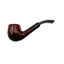 Pipa Gasparini Bent Billiard Liscia vista laterale radica marrone scuro