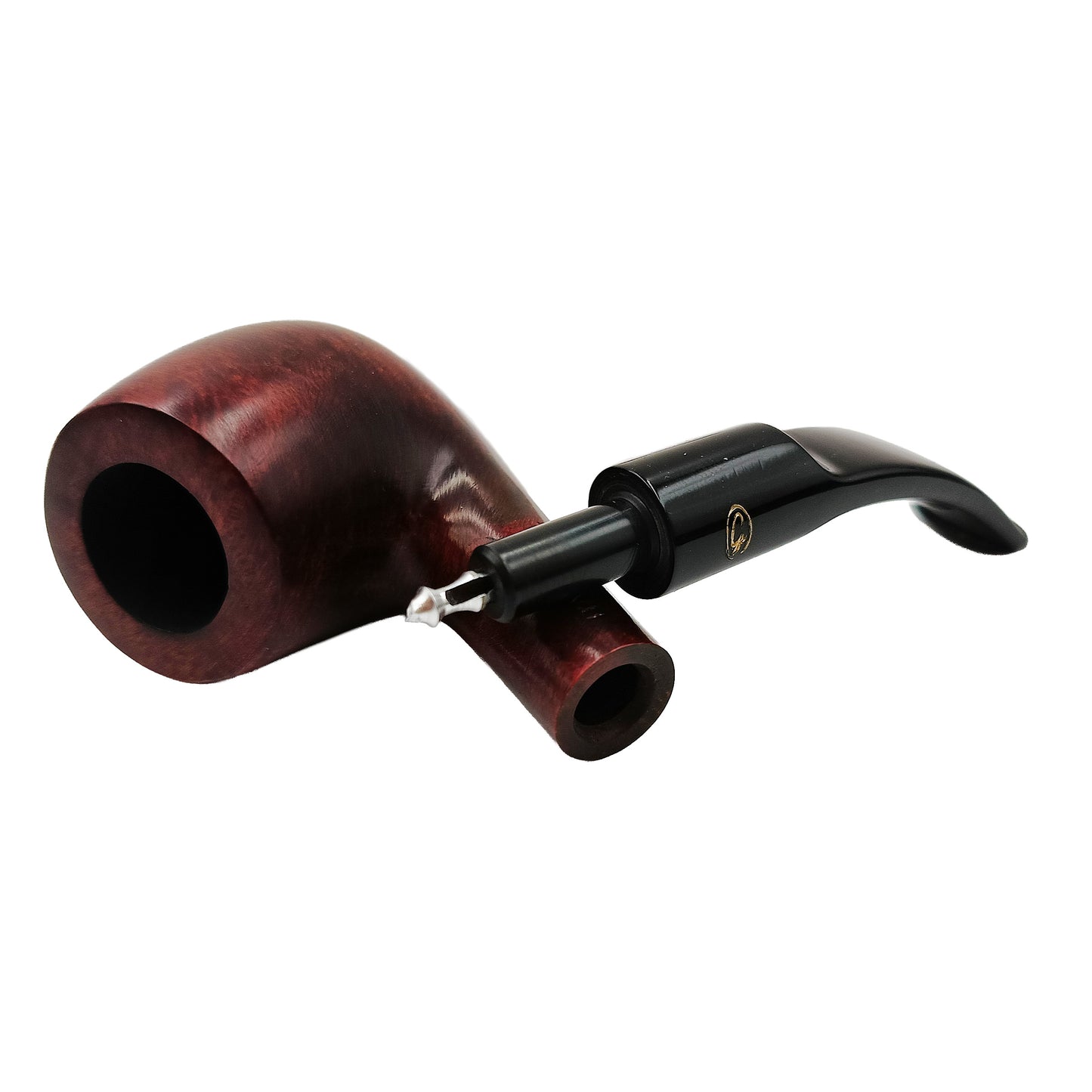 Pipa Gasparini Liscia Bent Billiard con Bocchino Lavabile Metallico 3 mm