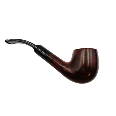 Pipa Gasparini Liscia Bent Billiard radica marrone scuro uniforme bocchino 3mm