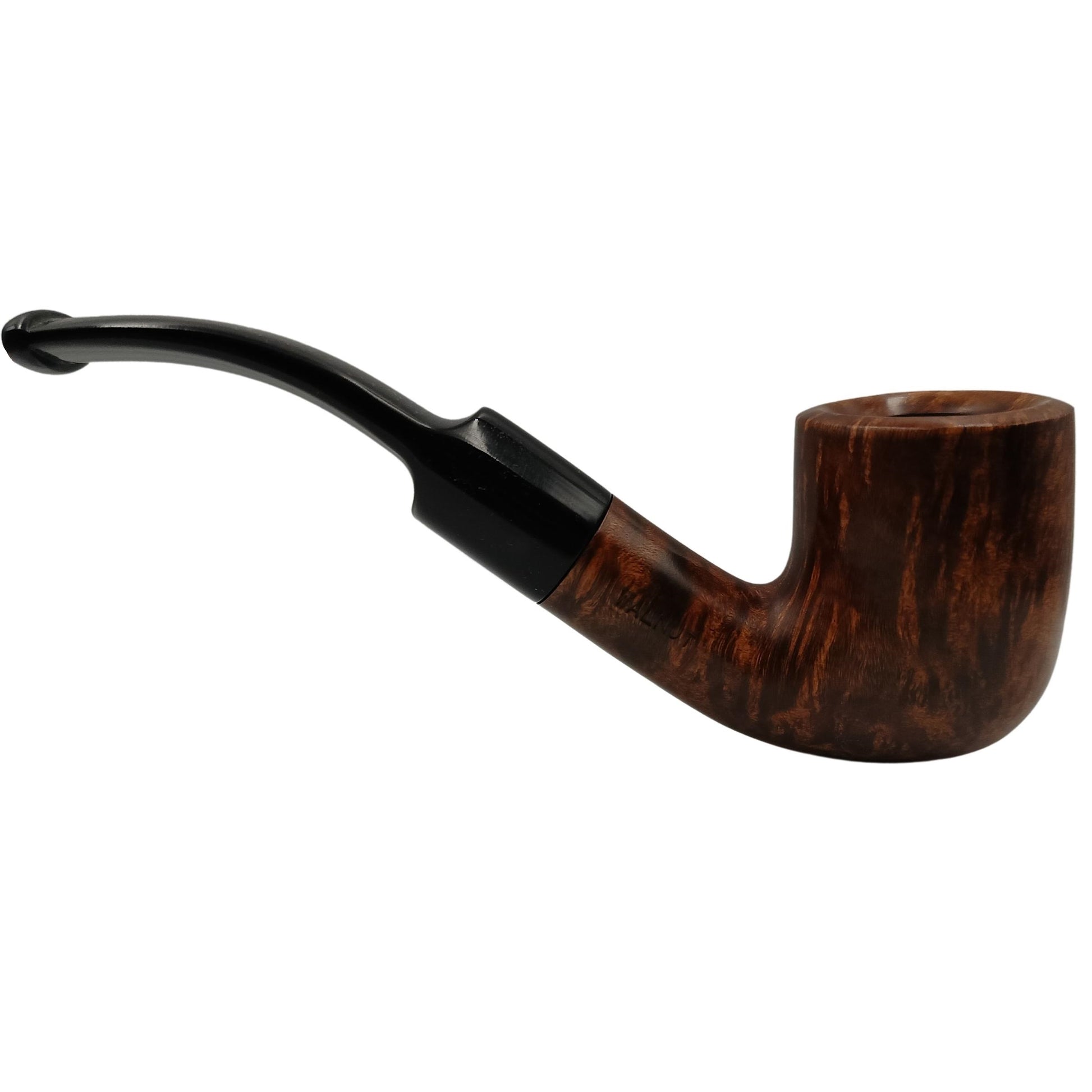 Pipa Gasparini Walnut Bent Billiard radica liscia marrone filtro balsa 9mm T01031A
