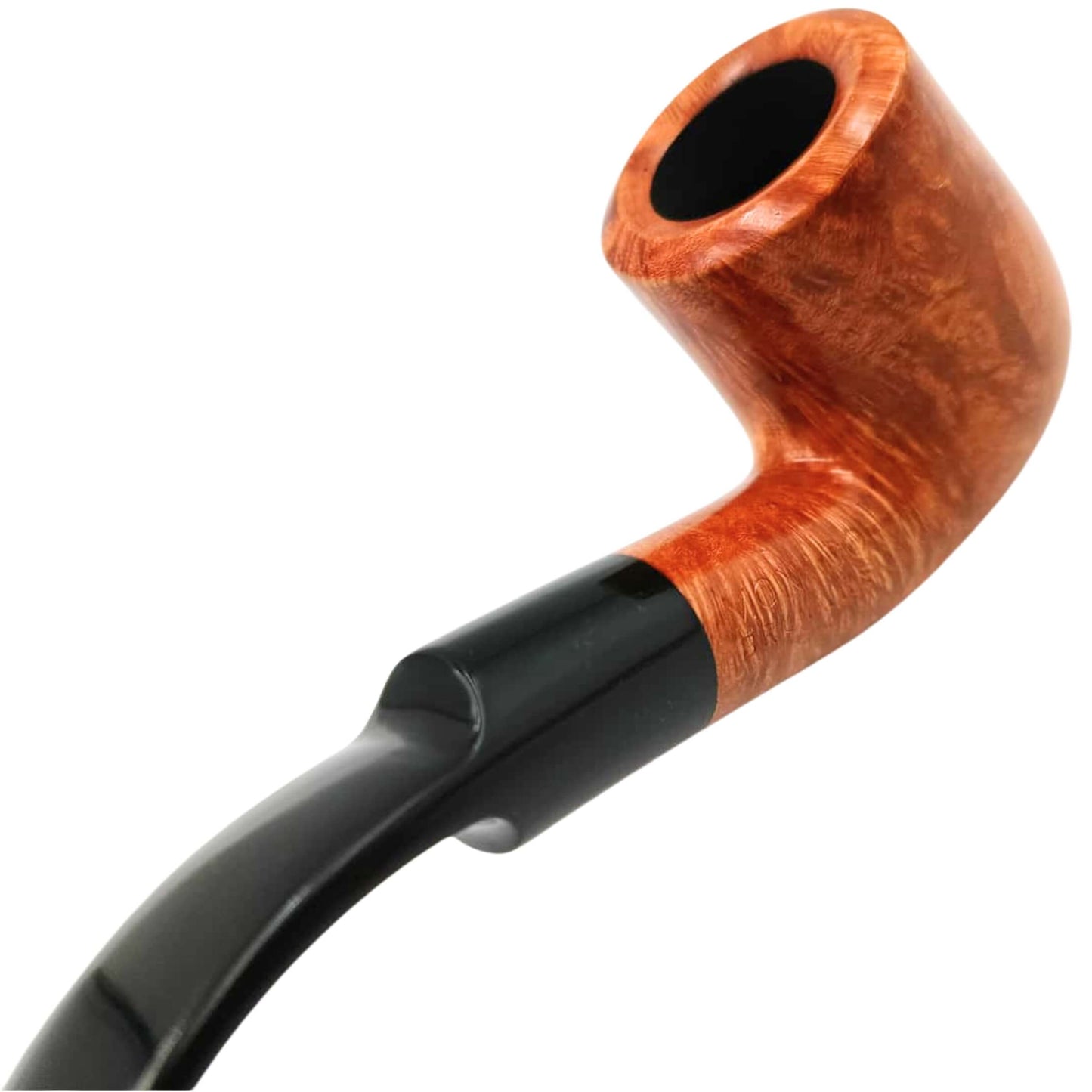 Dettaglio bocchino curvo Pipa Gasparini Monaco Bent Billiard 9mm