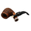 Pipa Gasparini Vega Rusticata Bent Billiard Noce Chiaro con Veretta Argentata Madreperla e Bocchino 6 mm