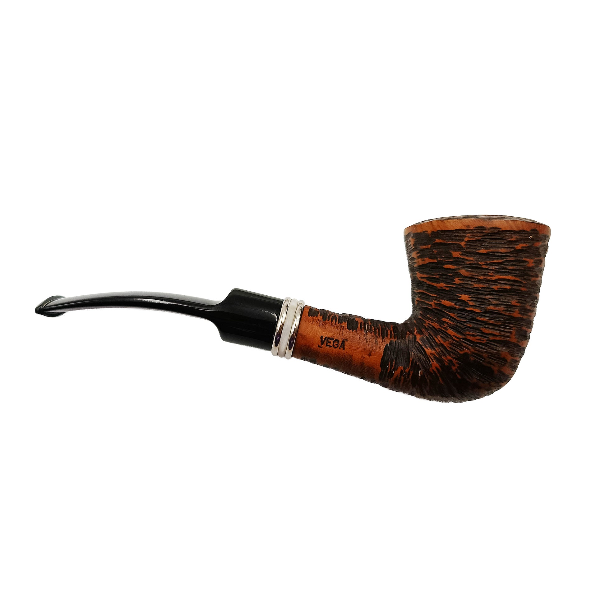 Pipa Gasparini Vega Rusticata Half Bent Dublin Noce Chiaro veretta madreperla 6mm T01102B