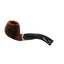 Dettaglio testa arrotondata Pipa Gasparini Vega Bent Brandy Noce Chiaro