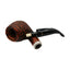 Pipa Gasparini Vega Rusticata Bent Brandy Noce Chiaro con Veretta Argentata Madreperla e Bocchino 6 mm