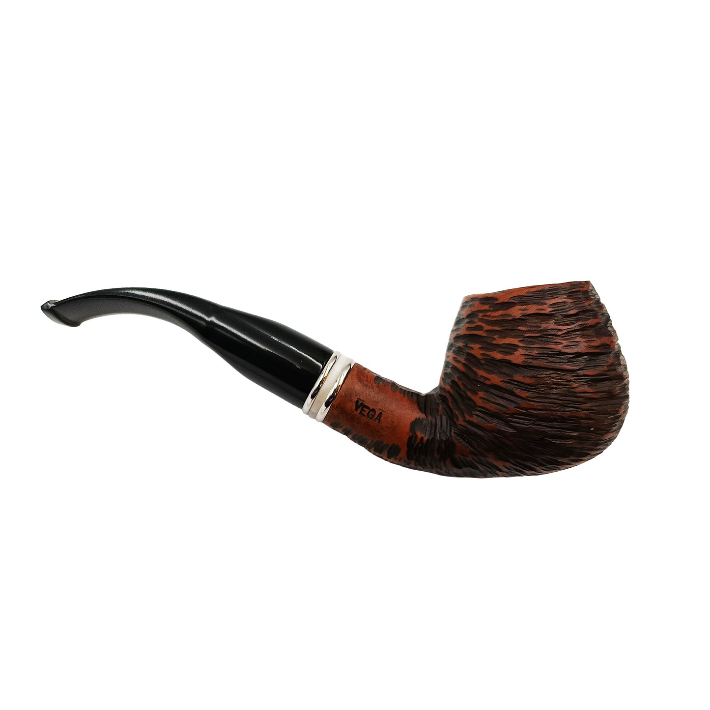 Pipa Gasparini Vega Rusticata Bent Brandy Noce Chiaro veretta madreperla 6mm T01102C