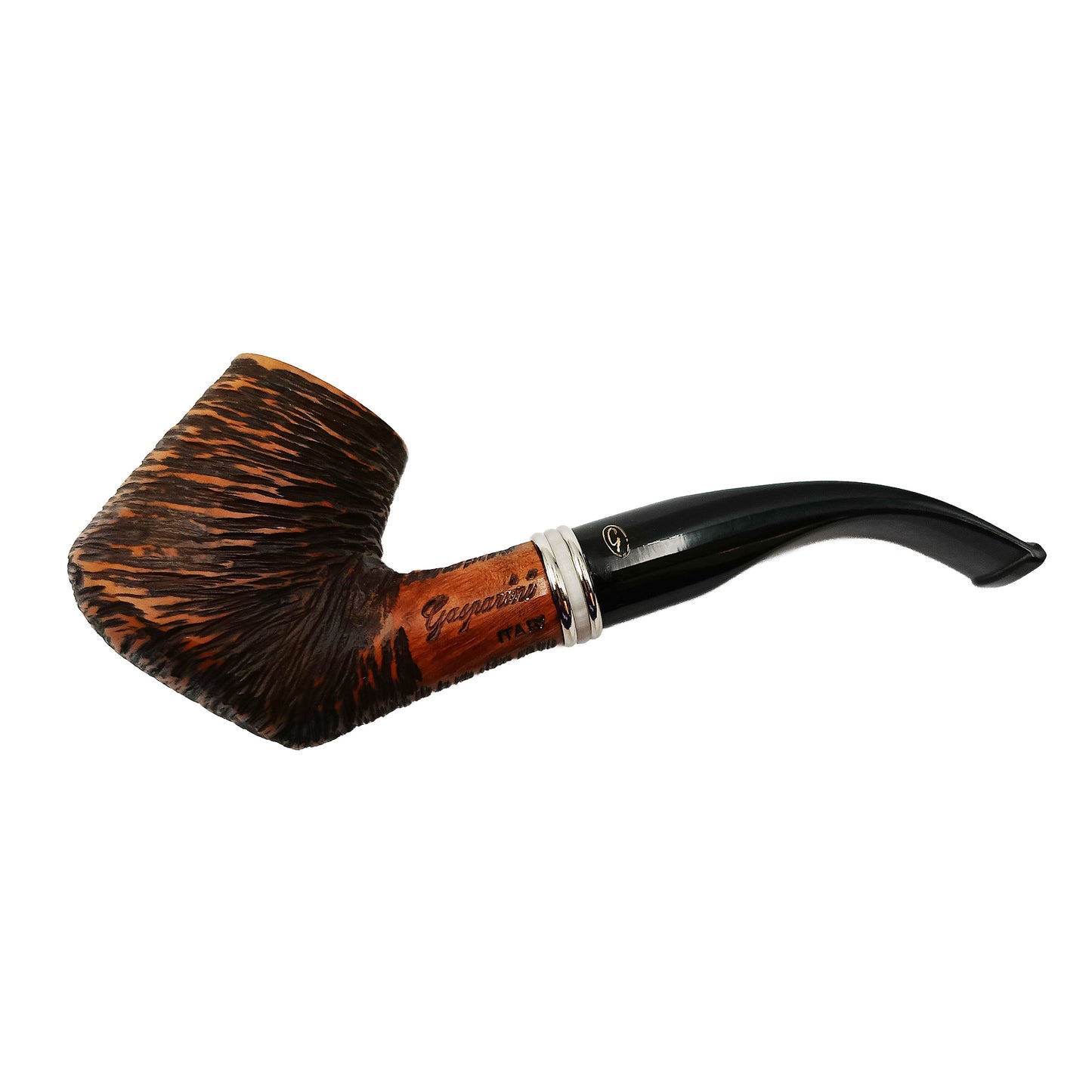 Pipa Gasparini Vega Bent Brandy Rusticata T01102D vista laterale