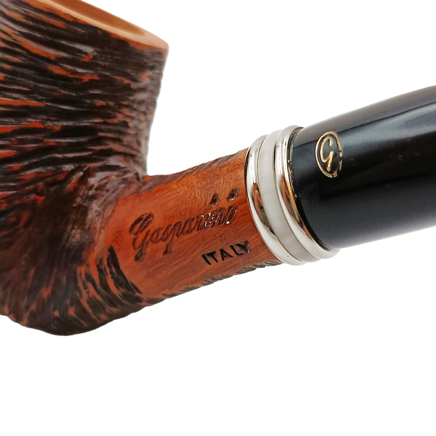 Pipa Gasparini Vega Rusticata Bent Brandy bocchino 6mm T01102D