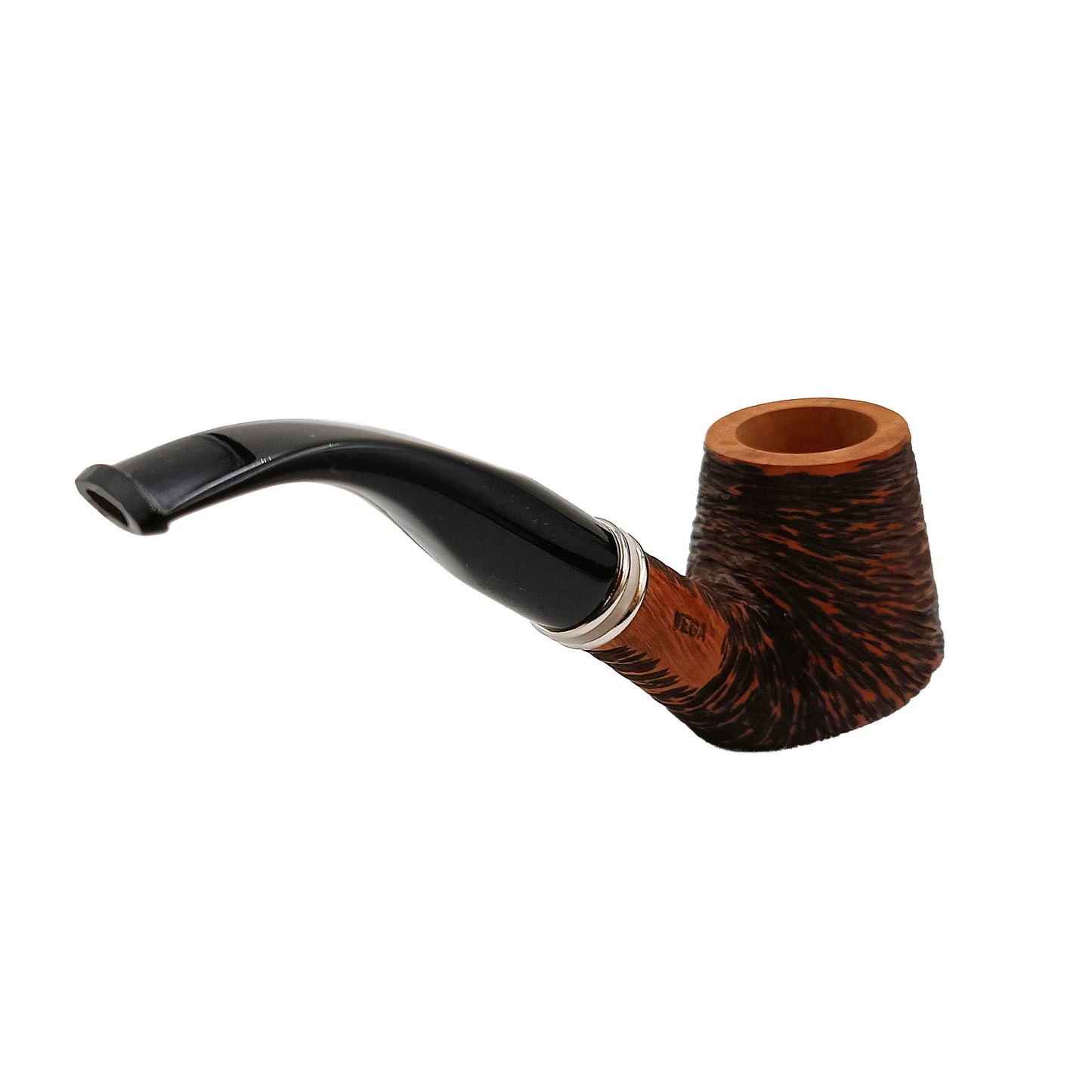 Pipa Gasparini Vega Bent Brandy Noce Chiaro radica rusticata T01102D