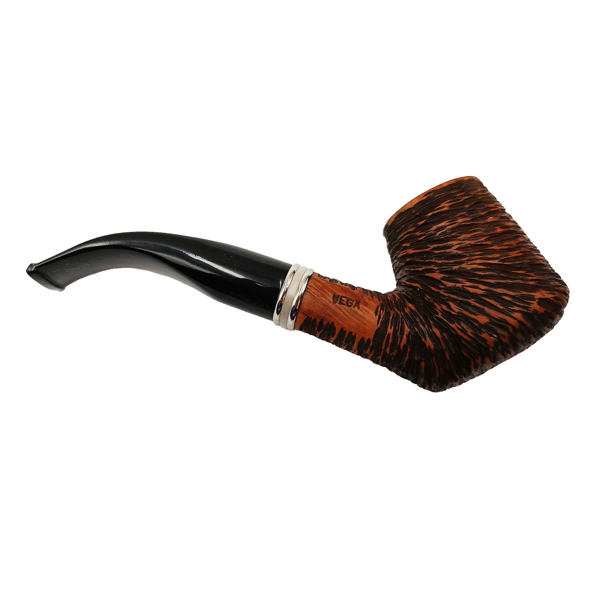 Pipa Gasparini Vega Rusticata Bent Brandy Noce Chiaro veretta madreperla 6mm T01102D