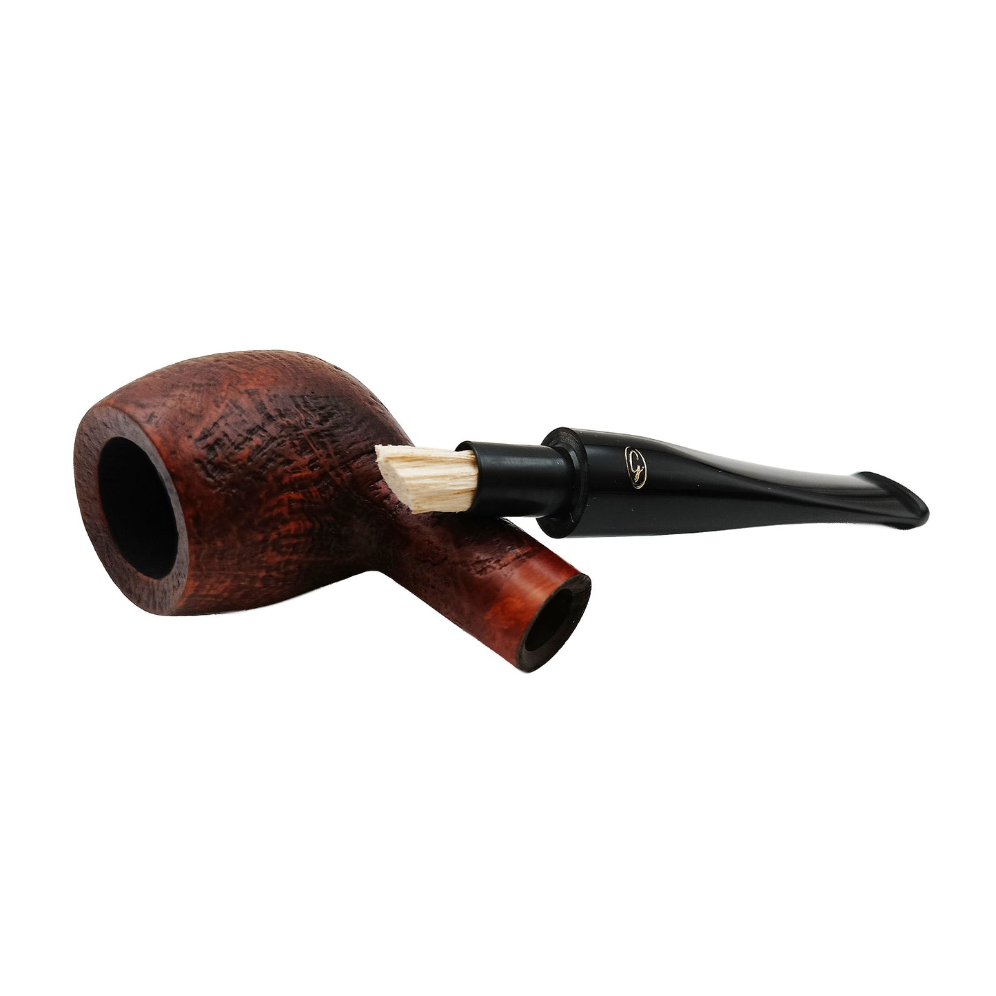 Pipa Gasparini Sabbiata Marrone Straight Apple con Bocchino 9 mm