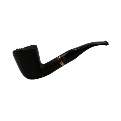 Pipa Gasparini Half Bent Dublin veretta oro madreperla dettaglio rusticatura
