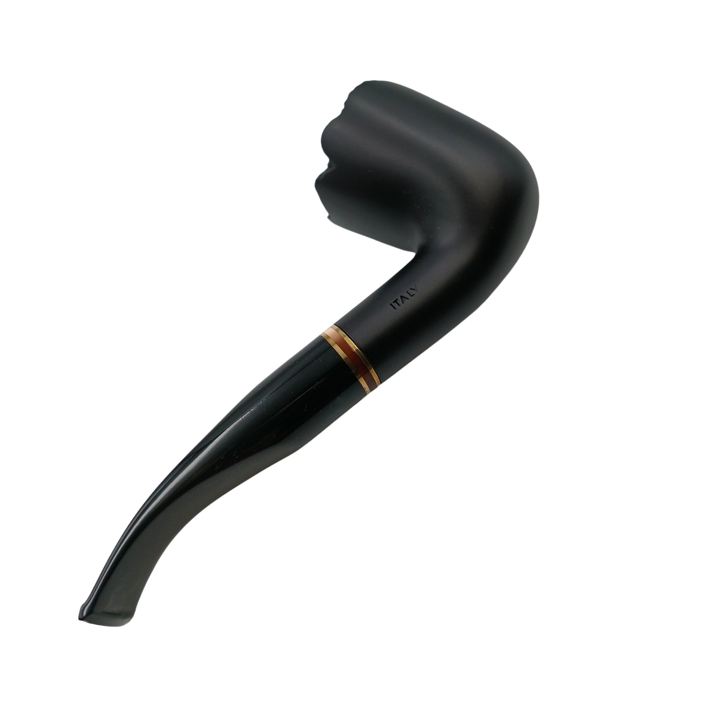 Pipa Gasparini Fatta a Mano Half Bent Dublin con Doppia Veretta Oro Madreperla e Bocchino 9 mm