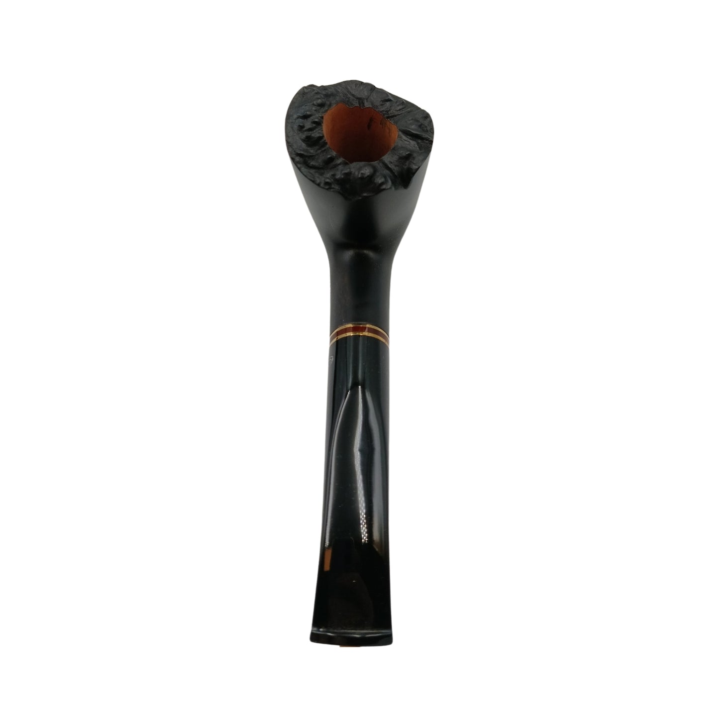 Pipa Gasparini Fatta a Mano Half Bent Dublin con Doppia Veretta Oro Madreperla e Bocchino 9 mm