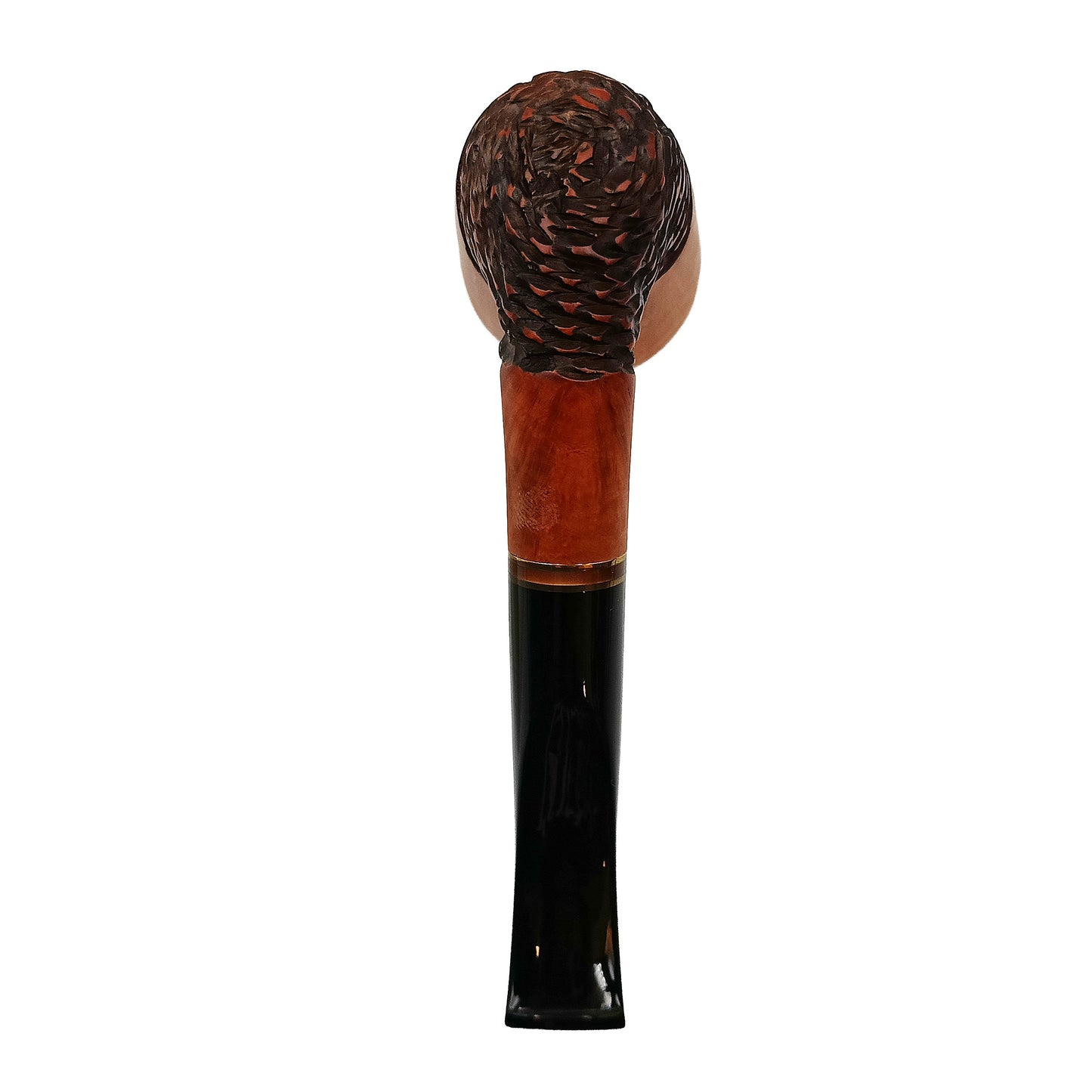 Pipa Gasparini Fatta a Mano Half Bent Dublin con Doppia Veretta Oro Madreperla e Bocchino 9 mm