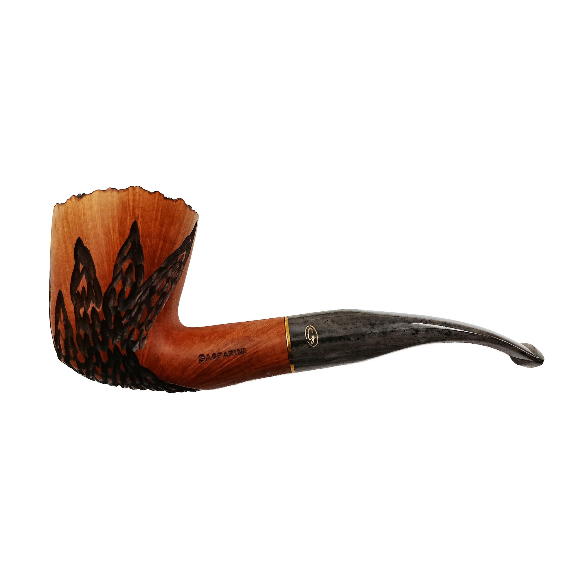 Pipa Gasparini Half Bent Dublin veretta oro dettaglio parte superiore liscia Nougat