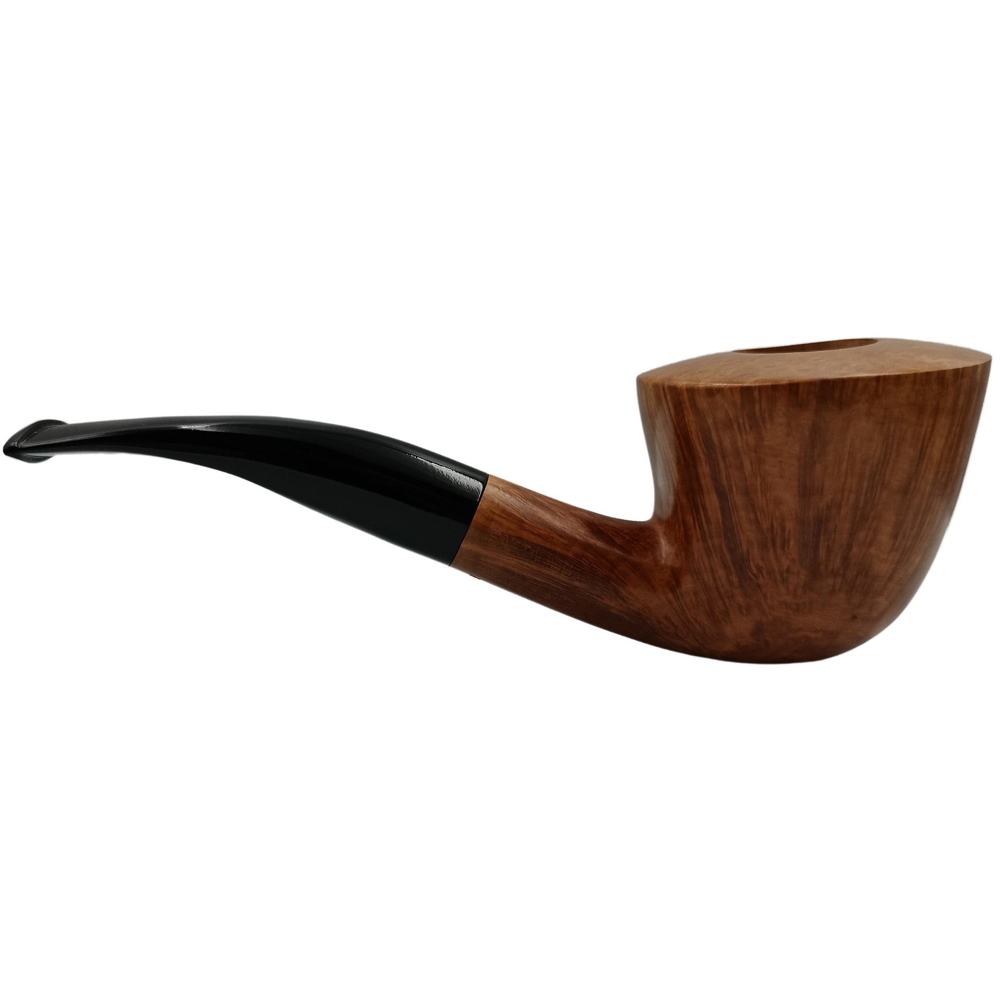 Pipa Gasparini Half Bent Dublin Fine Bruyere bocchino 9 mm finitura liscia artigianale