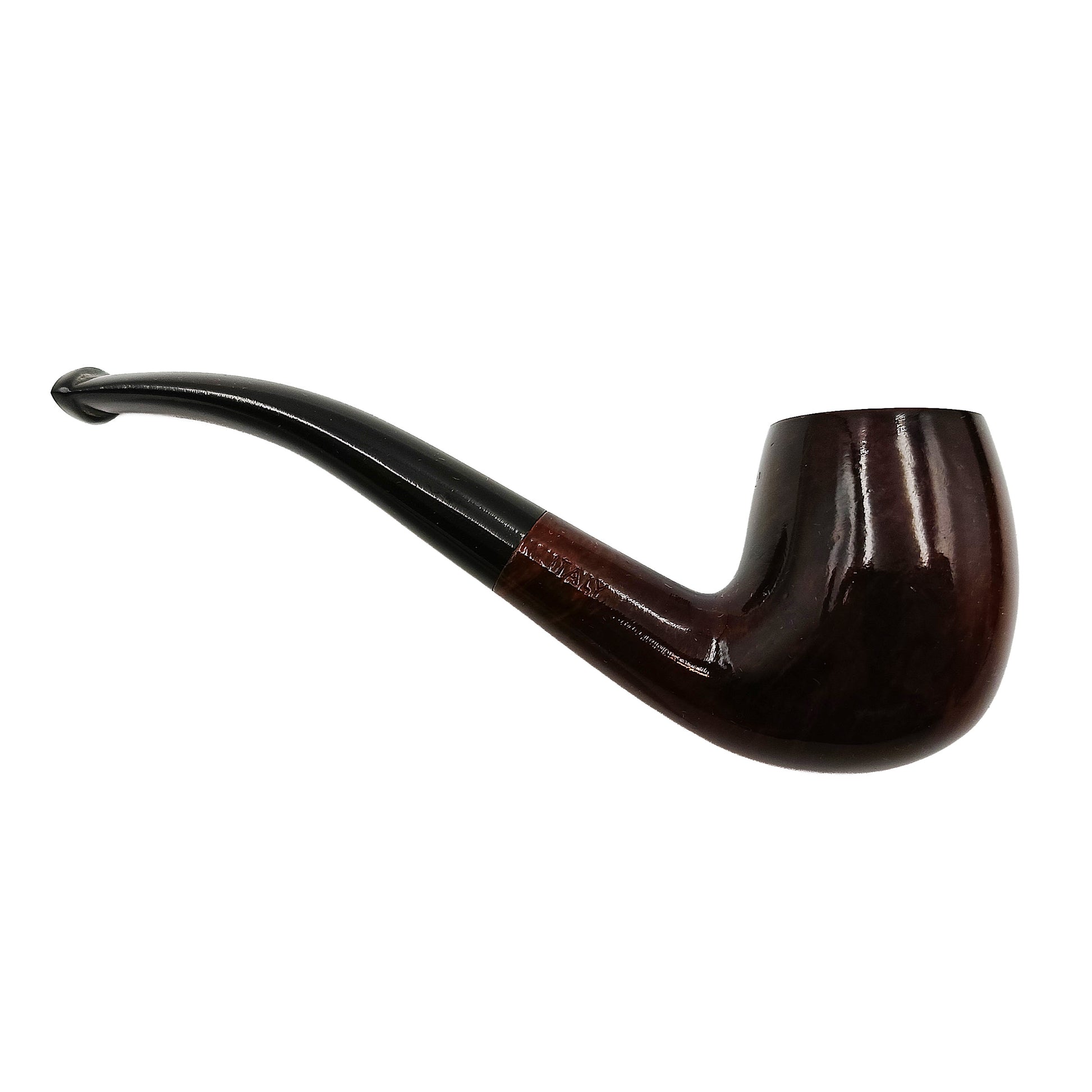 Pipa Gasparini Mignon Liscia Bent Billiard radica bocchino 3mm T01300