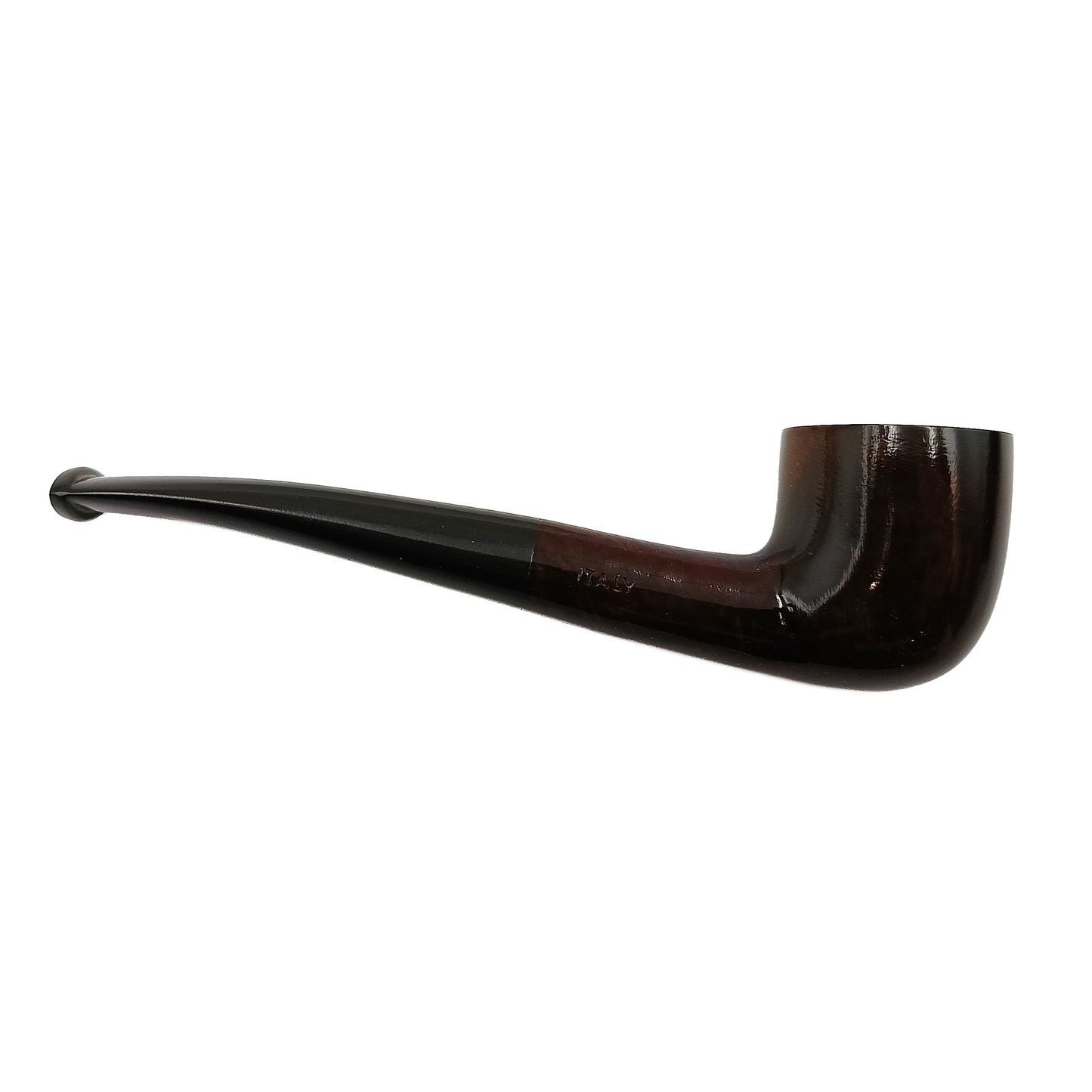 Pipa Gasparini Mignon Quarter Bent Billiard liscia marrone scuro bocchino 3mm T01310