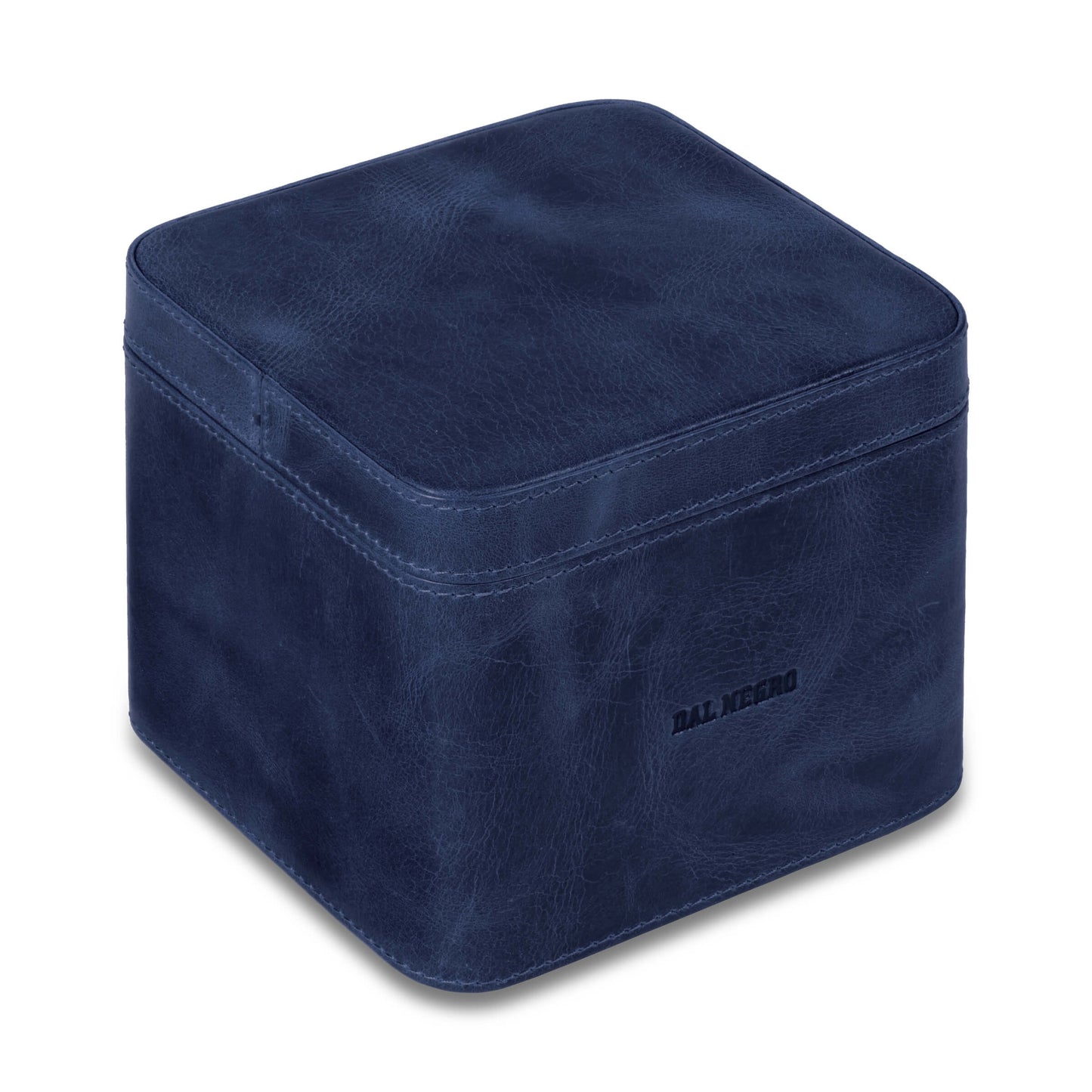 Cubo portatoscanelli Dal Negro pelle blu aperto con toscanelli