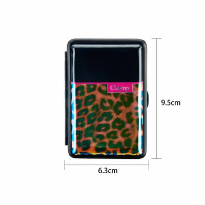Porta sigarette lucido leopardo vista frontale T05052
