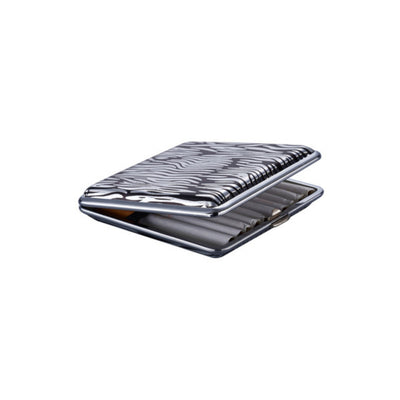 Porta sigarette Metal Zebra vista frontale motivo zebra T05053A
