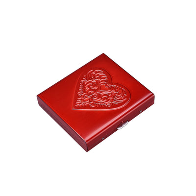 Porta sigarette Heart Spades vista frontale motivo cuori picche
