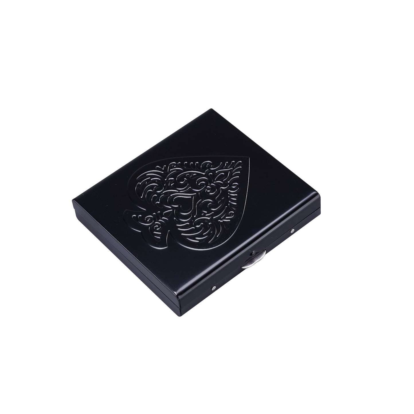 Porta sigarette metallo Heart Spades aperto 20 sigarette T05053H