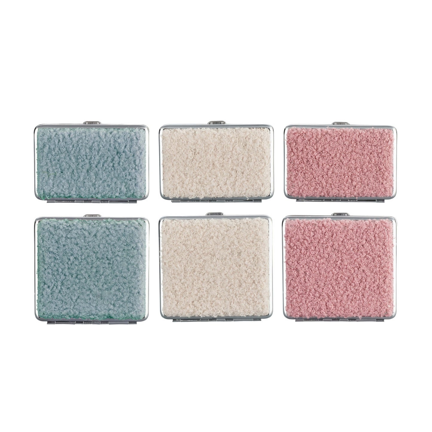 Porta sigarette metallo effetto diamante blocco elastico 20 sigarette T05053P