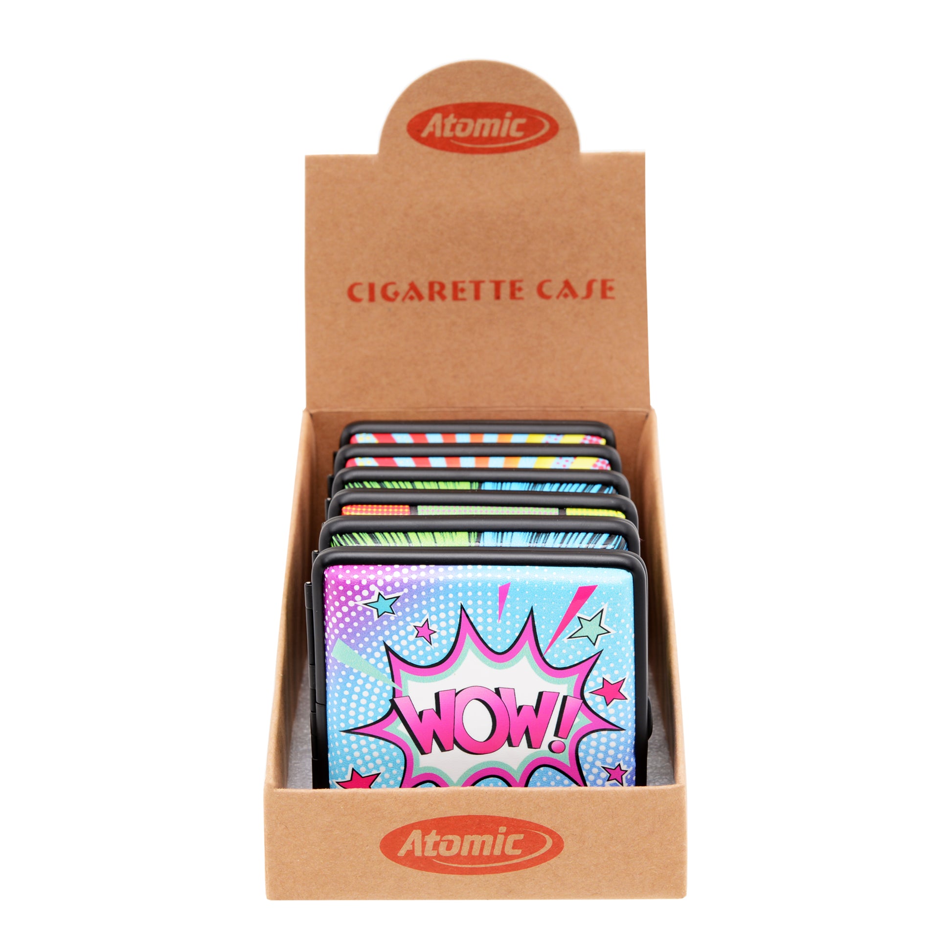 Portasigarette metallo cartoon sfondi colorati struttura compatta T05245C
