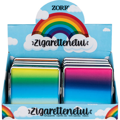 Portasigarette Zorr rainbow metallo grafica arcobaleno sfumato T052559