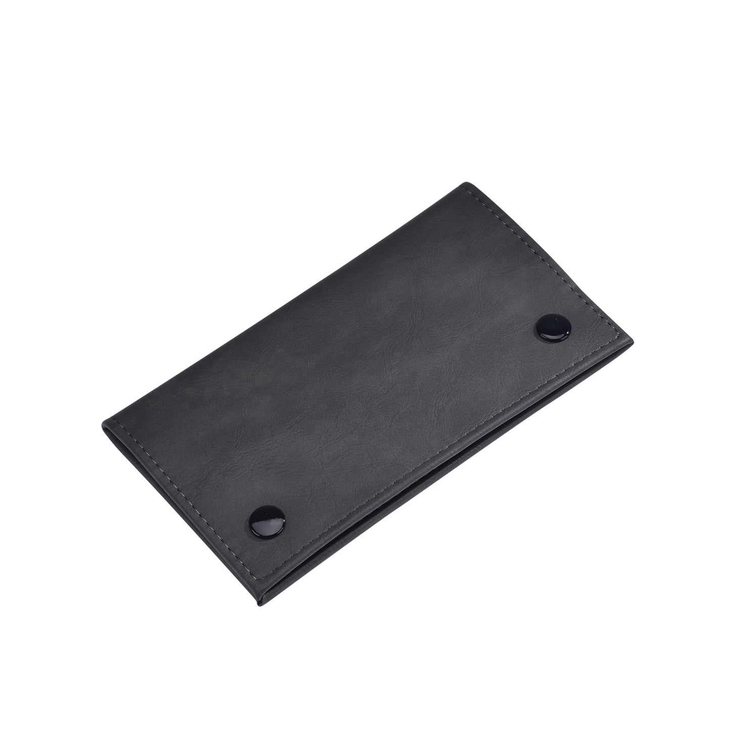BORSA PORTA TABACCO IN FINTA PELLE CON CHIUSURA A BOTTONI + 3 CERNIERE E PORTA CARTINE - 16,2x9cm - 40590418