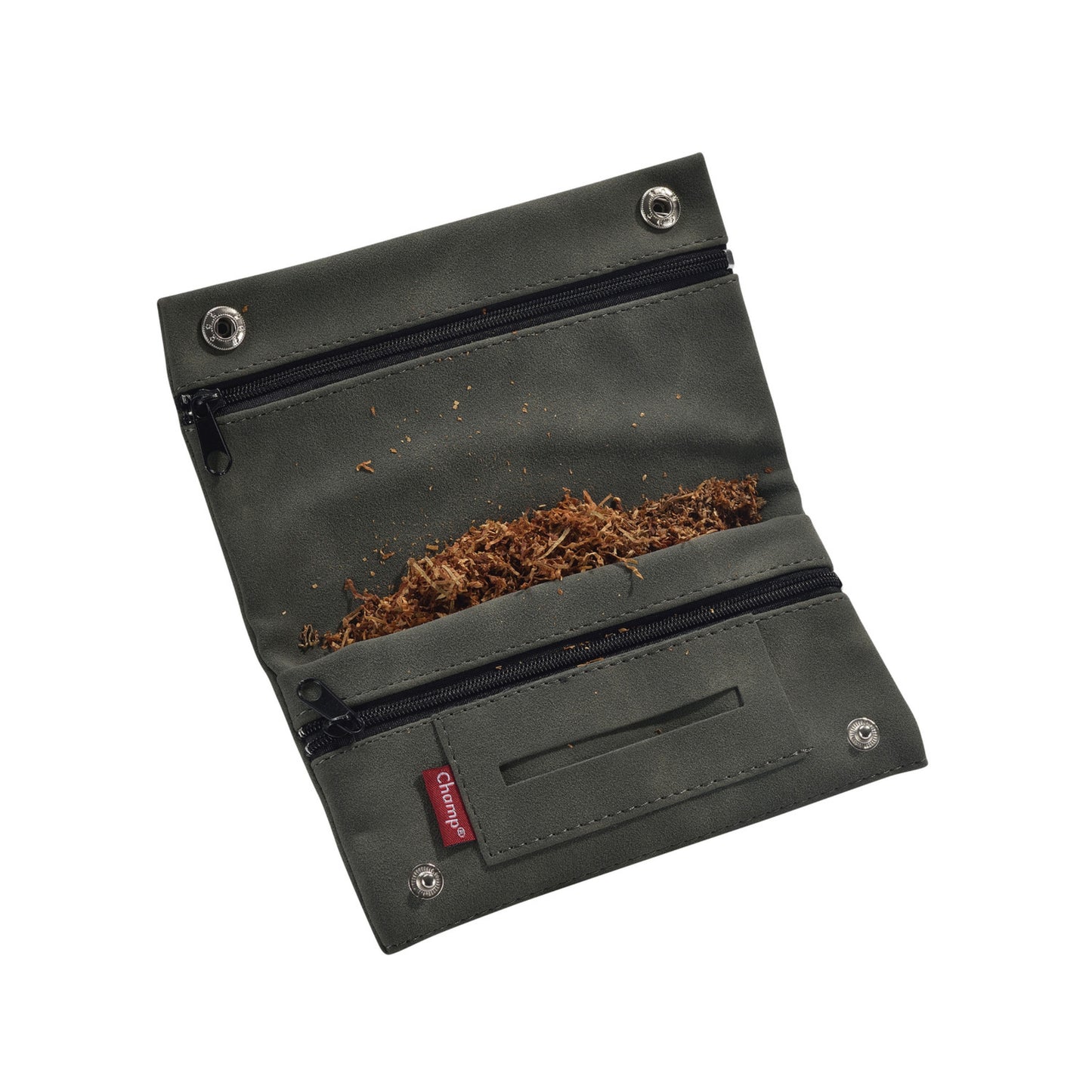 BORSA PORTA TABACCO CON CHIUSURA A BOTTONI + 2 CERNIERE INTERNE E PORTA CARTINE - 16x9cm - 40590516